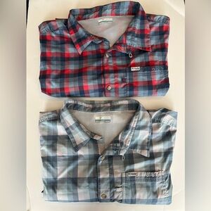 2 Columbia PFG 3XL Plaid Shirts